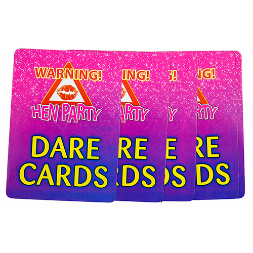 Hen Do Dare Cards On White Background