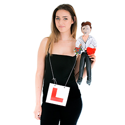 Holding the doll to give it some scale