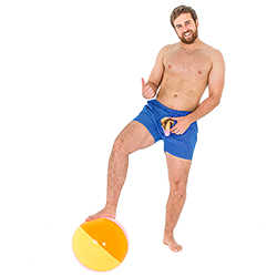 Front View Of Blue Willy And Bum Shorts