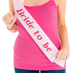 Pink and red bride to be sash