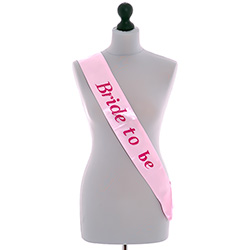 Pink Bride To Be Sash