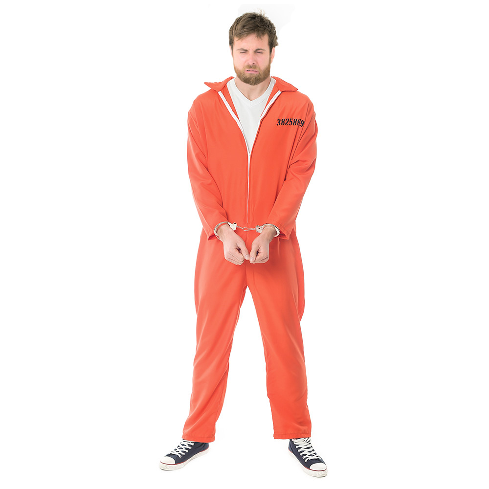 Orange Escaped Prisoner Costume - £ - 30 In Stock - Last Night of  Freedom