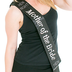 A model wearing the sash