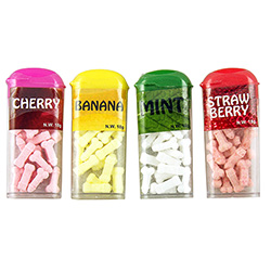 Assorted flavoured willy shaped sweets