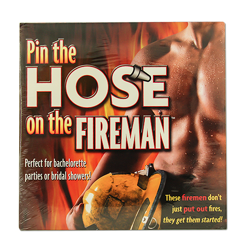 Hilarious Pin The Hose on The Fireman Game Packaging 