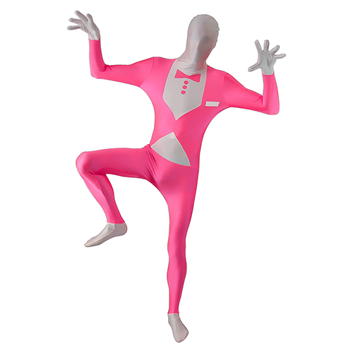 Pink UV Tuxedo Morphsuit Thriller