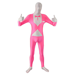 Thumbs Up Pink UV Tuxedo Morphsuit