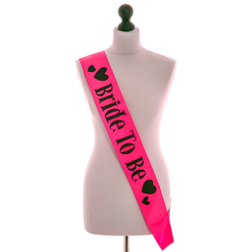 Miss Chief Pink Bride to Be Sash