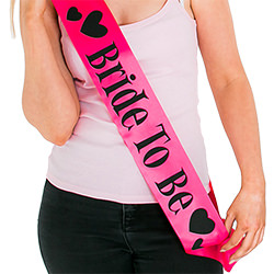 A model wearing the sash