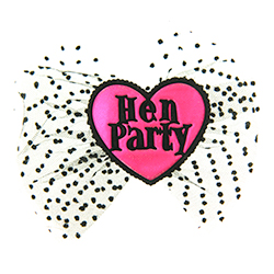 Hen Party Hair Bow On White Background
