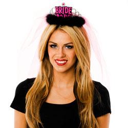 Black and Pink Brides Tiara