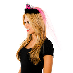Black and Pink Brides Tiara