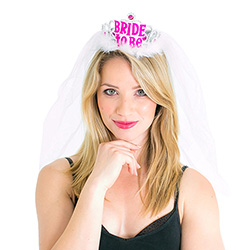 White Brides Tiara With Veil