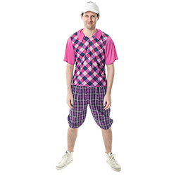 Man wearing golf outfit 