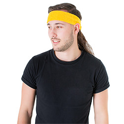 Fantastic Yellow Headband With Attached Mullet
