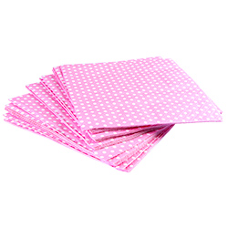 Pink Napkins with Spots Light Pink