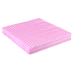 Tower Of Pink Napkins with Spots Light Pink
