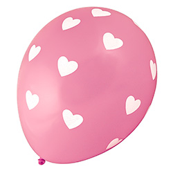 Pink and White Hearts Balloons