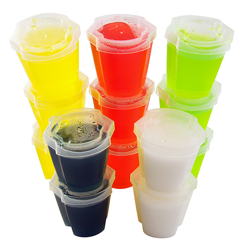 Perfect for Plastic Shot Glasses or Jello Shot Cups Tailgates Great for Parties Game Day Reusable BPA-free Jello Jammers Jello Shot Syringes  Extra Large 2 oz Containers with Lids 