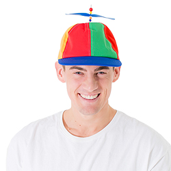 A model wearing the hat