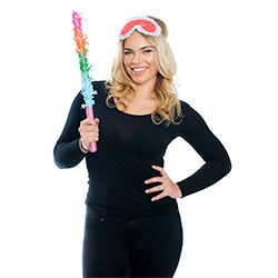 Model Holding Pinata Buster