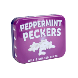 Peppermint Peckers 45g open tin