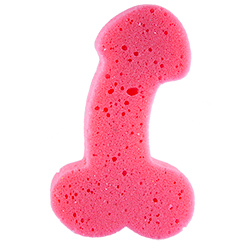 Image of a pink willy shaped sponge
