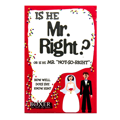 Is He Mr Right Card Game Packet