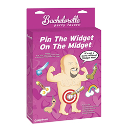 The box of the pin the widget game.