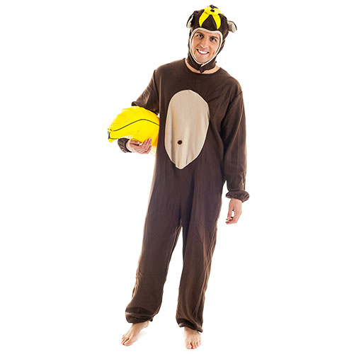 Man in monkey costume.