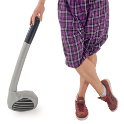 The club alongside some golf attire.