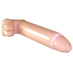 The inflatable willy lying on its side