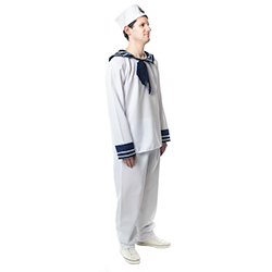 Side View Blue and White Sailor Costume side