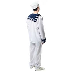 Back View Blue and White Sailor Costume back