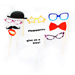 Selection of photo booth props