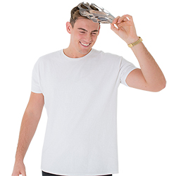 Looking very happy with his mask