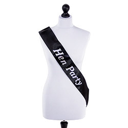 Beautiful black and silver design sash