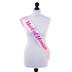Pink Maid of Honour sash