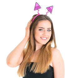 A model wearing the head wear