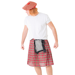 The sporan is attached to the front of the kilt