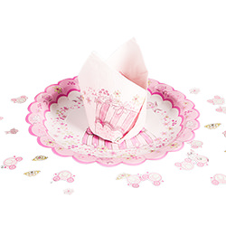The quaint princess party napkin on a gorgeous princess plate 