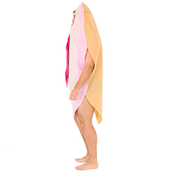 A side view of the costume