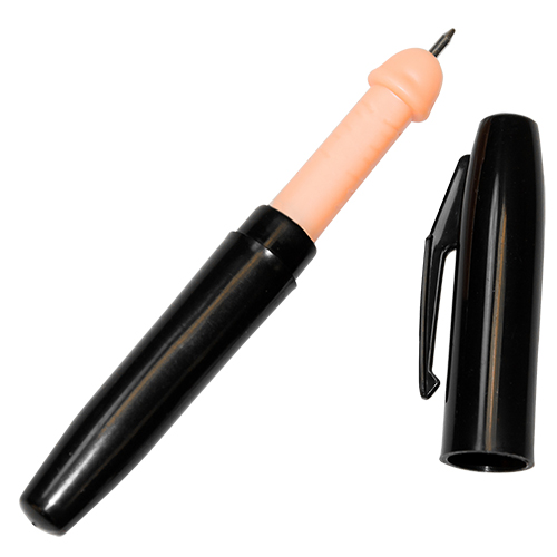 The willy pen with its lid off