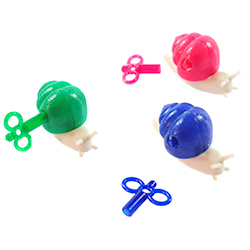 3 Coloured Racing Snails