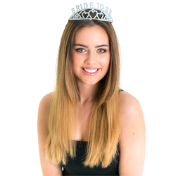 The Bride-to-Be glitter tiara from the front 