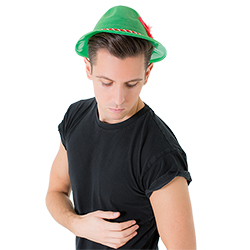 The hat seen on model