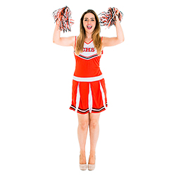Cheerleader Costume with pompoms 