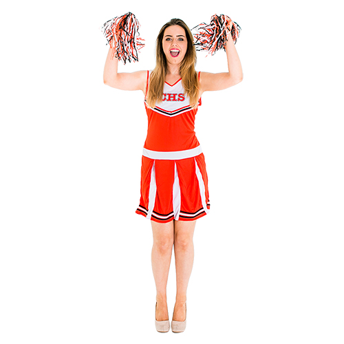 Cheerleader Costume with pompoms 