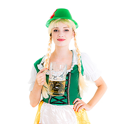 The hat goes great with a German themed outfit