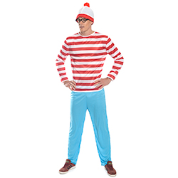 Hands On Hips Stripey Where's Wally Costume